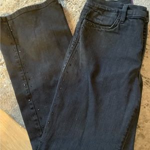 NYDJ Not Your Daughters Jeans Boot 6  Black Studded  30” X 27”